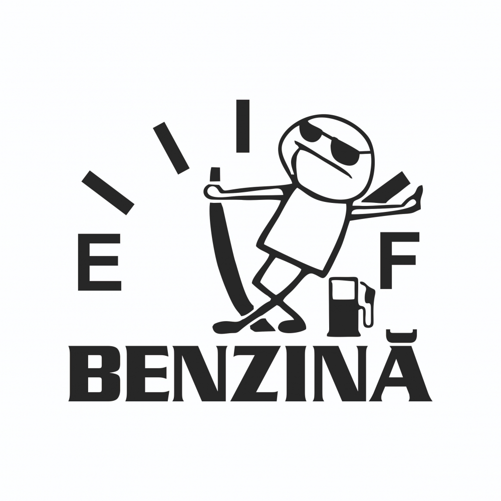 Sticker Auto rezervor - Benzina [2]