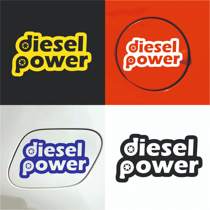 Sticker Auto rezervor - Diesel Power [1]