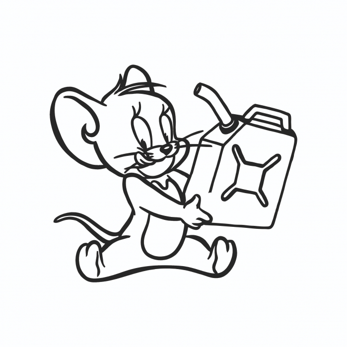 Sticker Auto rezervor - Jerry loves fuel [2]