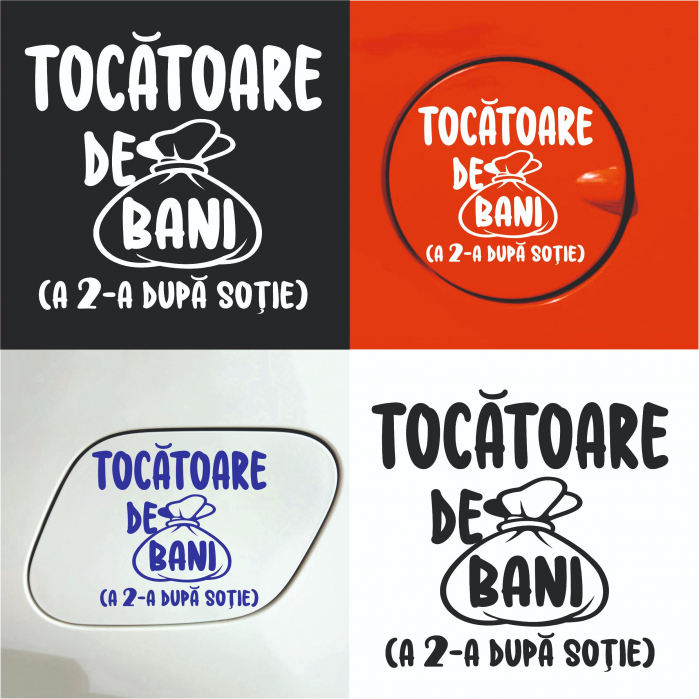 Sticker Auto rezervor - Tocatoare de bani [1]