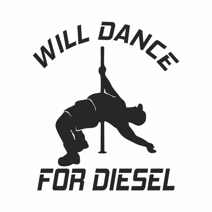 Sticker Auto rezervor - Will dance for DIESEL [2]