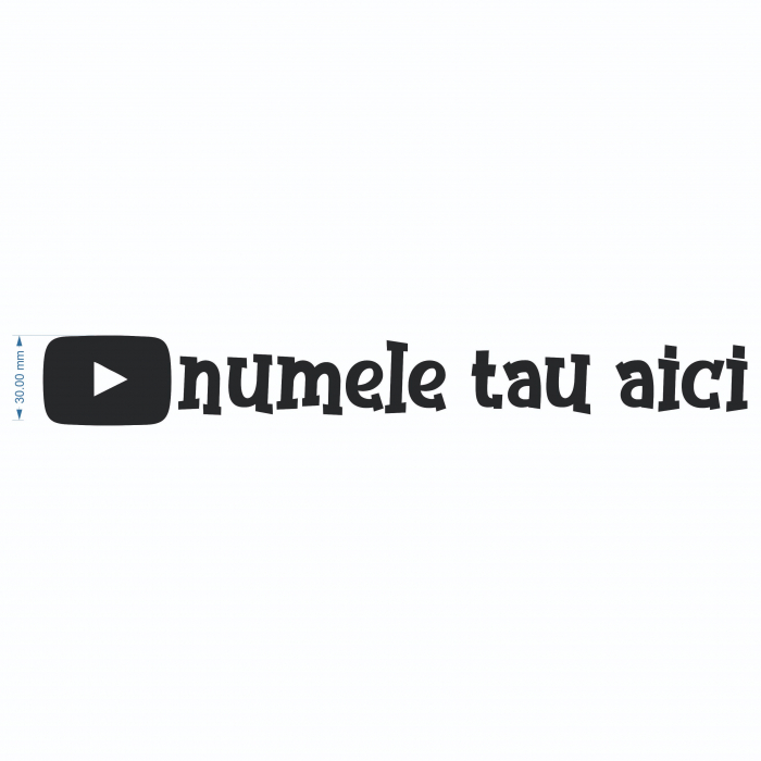 Sticker Auto Social Media - Sticker Youtube Personalizat 2 [2]