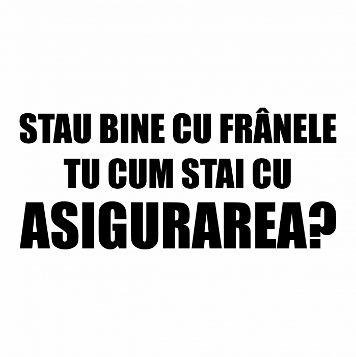 Sticker Auto - Stau bine cu franele tu cum stai cu asigurarea? [2]