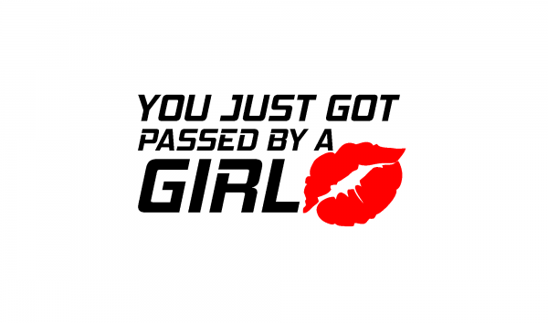 Sticker Auto - You just got passed by a girl [2]