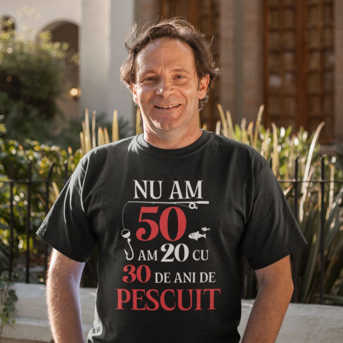 Tricou Aniversar Pentru Pescar - Nu am 50  am 20 cu 30 de pescuit [2]