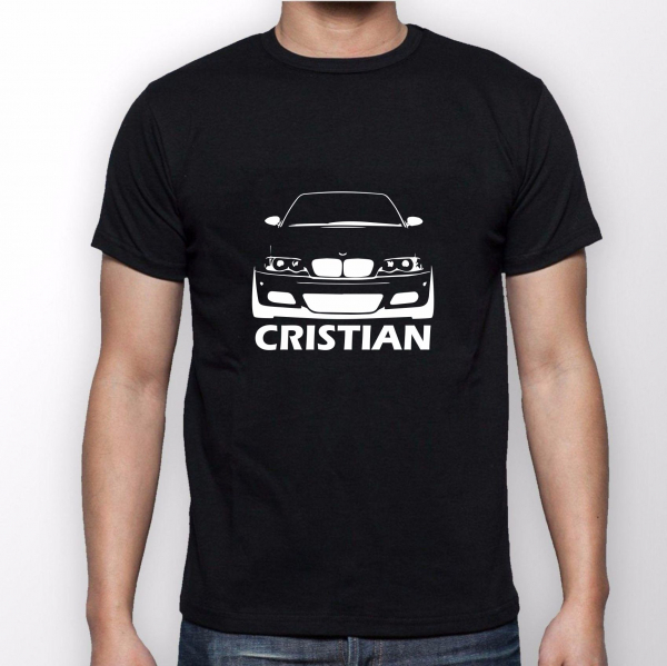 Tricou Auto Personalizat - BMW E46 cu nume sau numar [3]