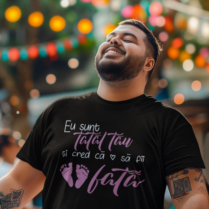 Tricou Gender reveal - Eu sunt tatal tau si cred ca o sa fii ... [3]