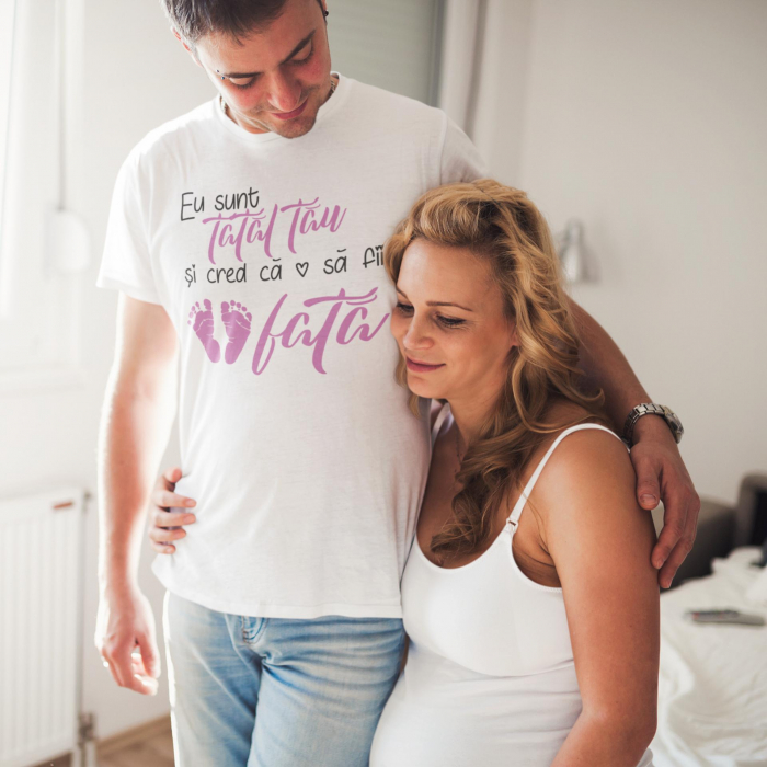 Tricou Gender reveal - Eu sunt tatal tau si cred ca o sa fii ... [4]