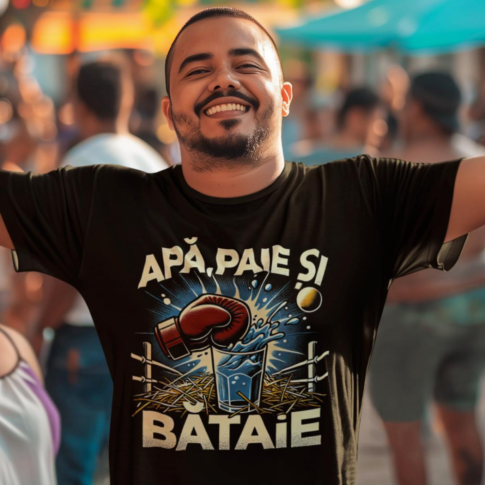Tricou personalizat - Apa, paie si bataie [1]
