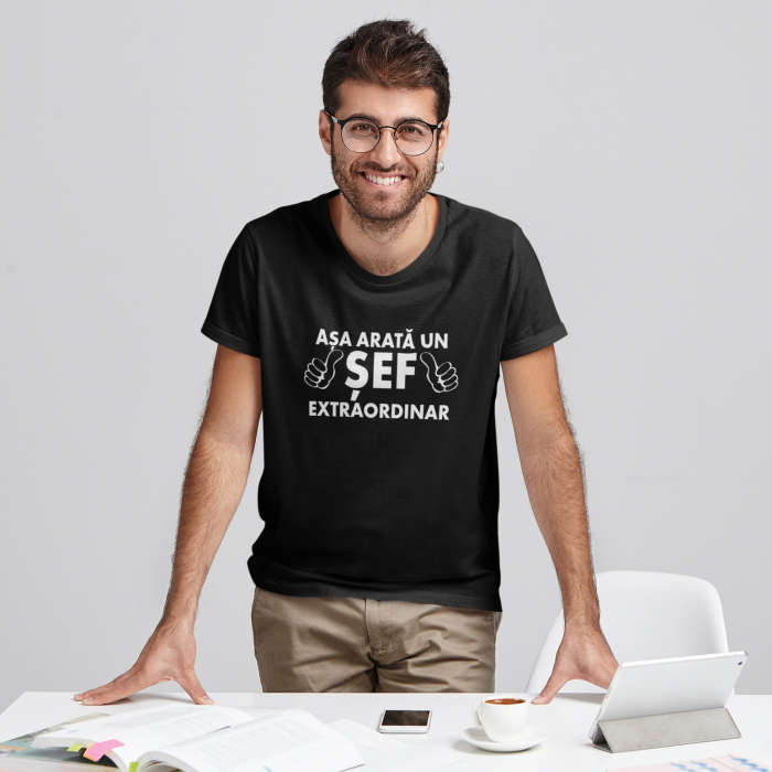 Tricou Personalizat - Asa Arata Un Sef Extraordinar [2]