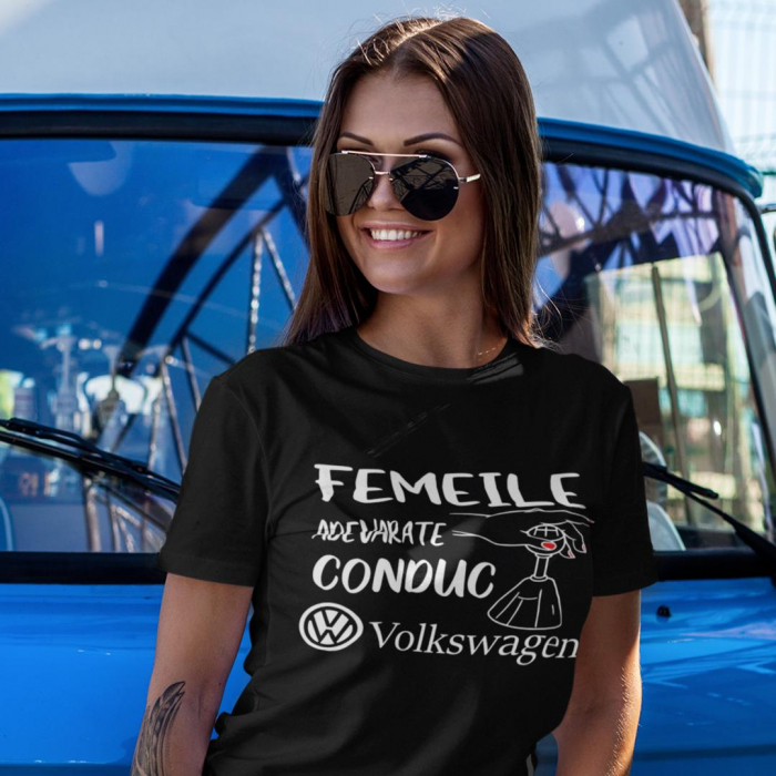 Tricou Personalizat Auto - Femeile Adevarate Conduc Volkswagen [2]