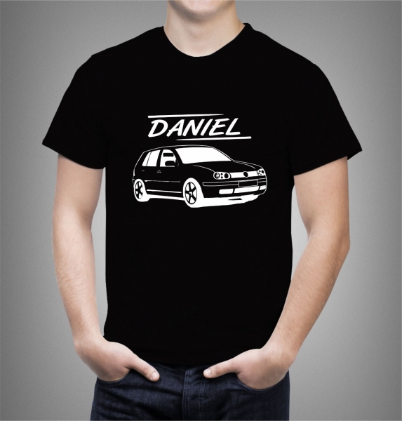 Tricou Personalizat Auto - VW Golf 4 cu nume sau numar auto 2 [2]