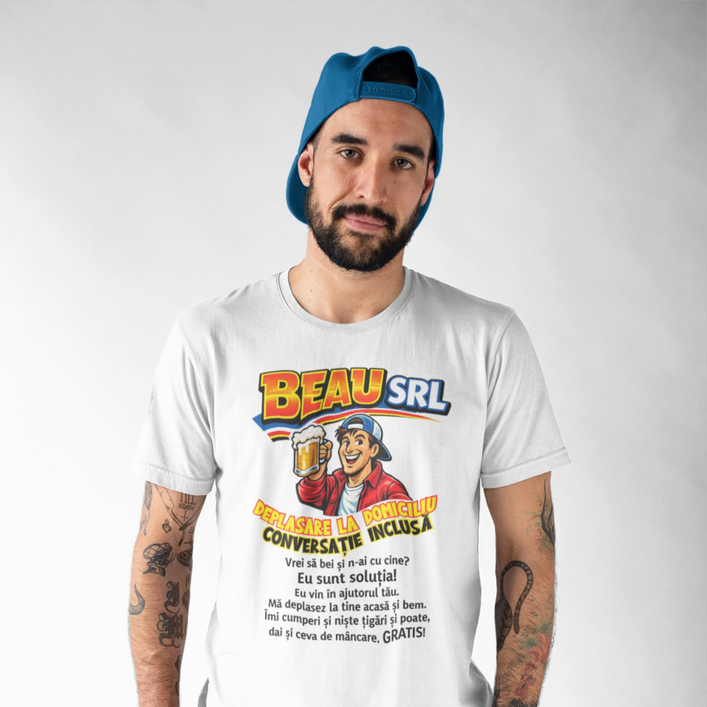 Tricou personalizat - Beau SRL Vrei să bei și n-ai cu cine? Eu sunt soluția! [2]