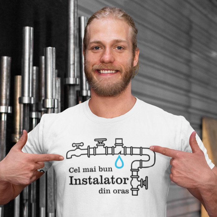Tricou Personalizat - Cel Mai Bun Instalator Din Oras [2]