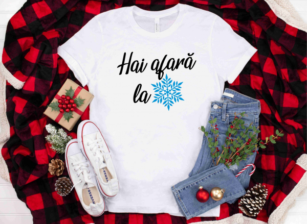 Tricou Personalizat Craciun - Hai Afara La Zapada [3]