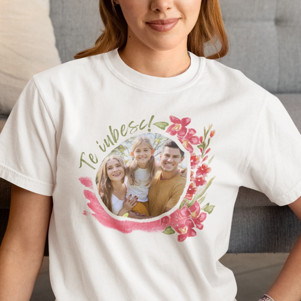 Tricou Personalizat cu poza - Te iubesc [2]