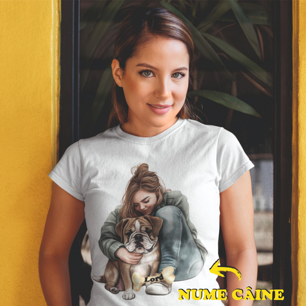 Tricou personalizat - Dog mom - Bulldog [1]