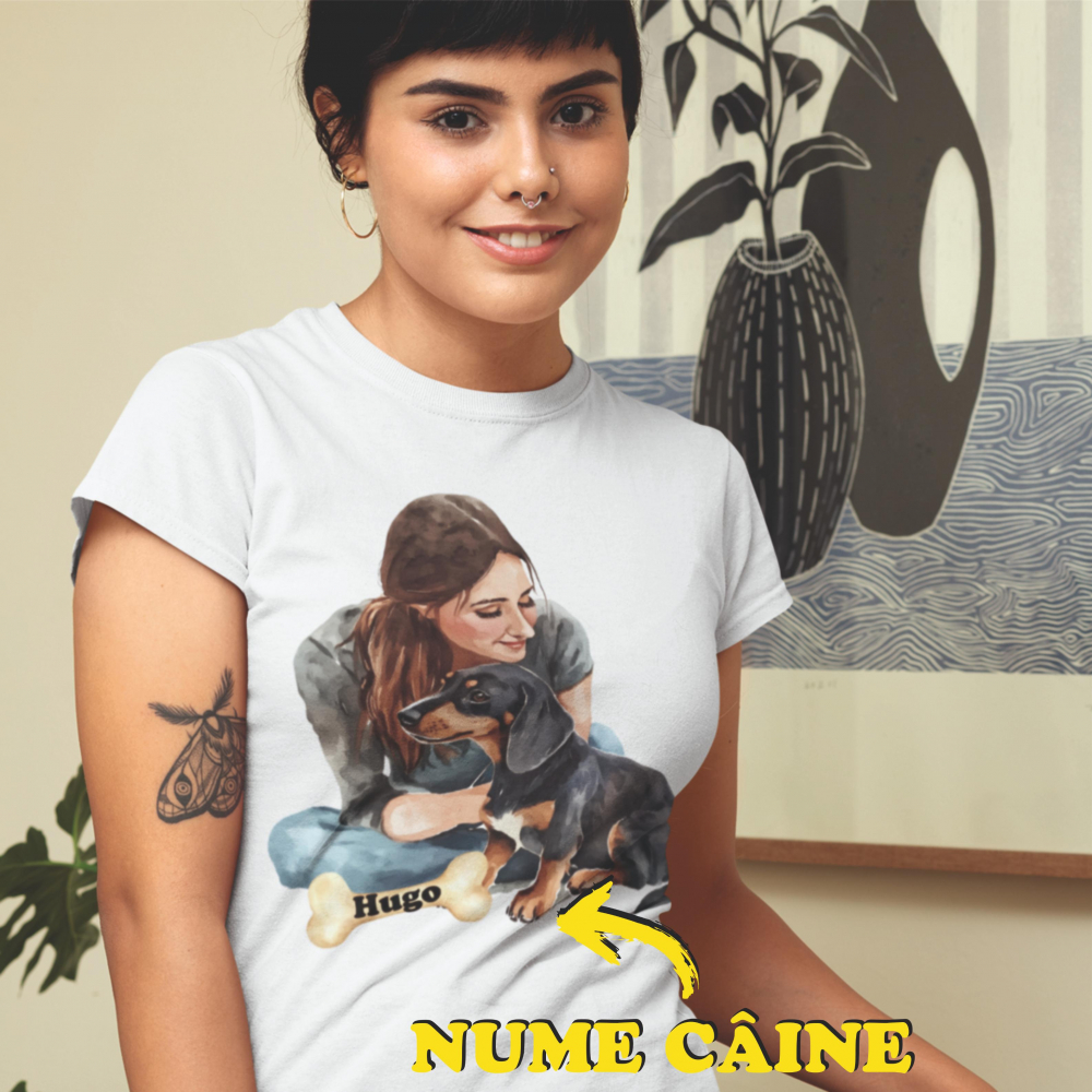 Tricou personalizat - Dog mom - Dachshund [1]