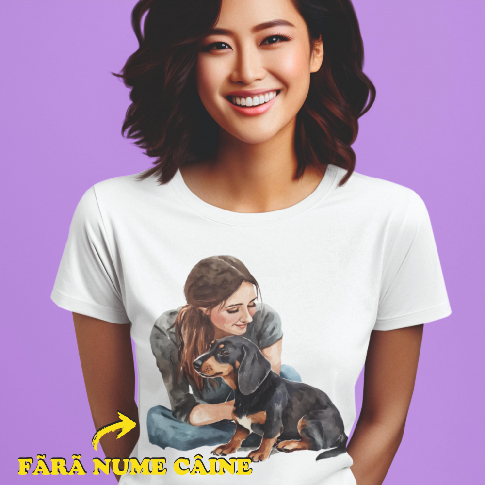 Tricou personalizat - Dog mom - Dachshund [2]