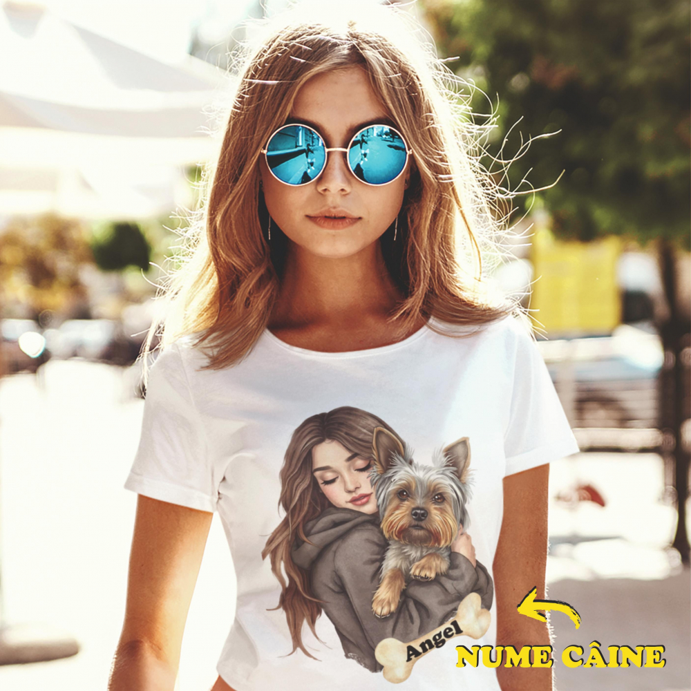 Tricou personalizat - Dog mom - Yorkshire Terrier/Yorkie [1]