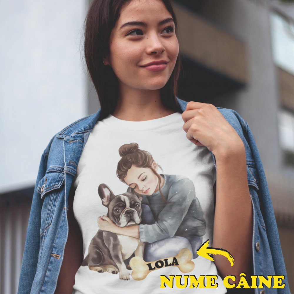 Tricou personalizat - Dog mom - French Bulldog [1]