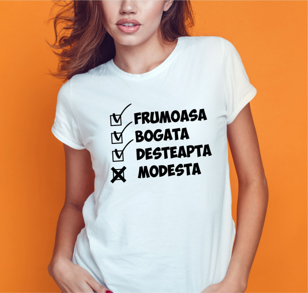 Tricou Personalizat Funny - Frumoasa si Desteapta [2]