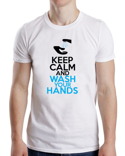 Tricou Personalizat #stamacasa - Keep Calm And Wash Your Hands [2]