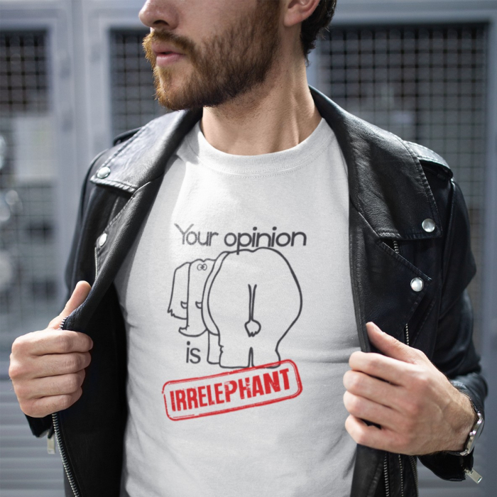 Tricou Personalizat Funny - Your opinion is irrelephant [2]