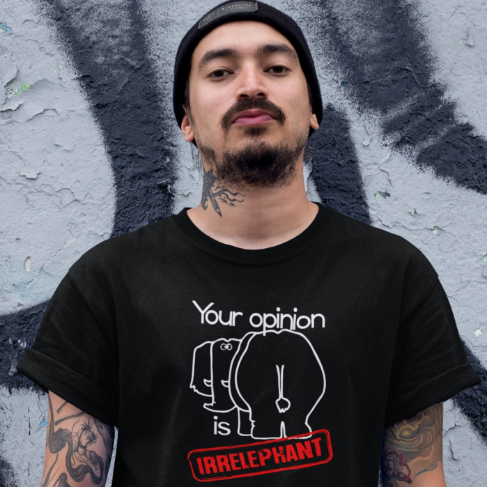 Tricou Personalizat Funny - Your opinion is irrelephant [4]