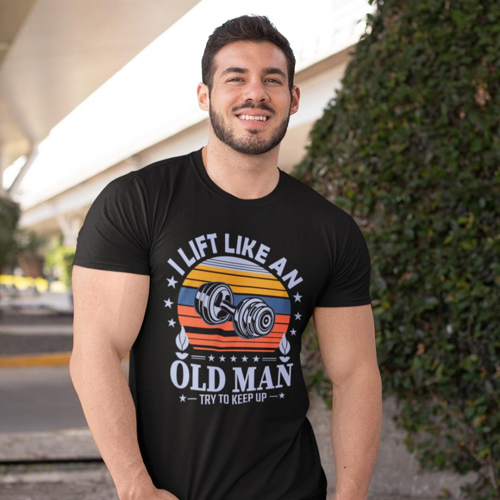 Tricou personalizat - GYM - Lift like an old man [1]
