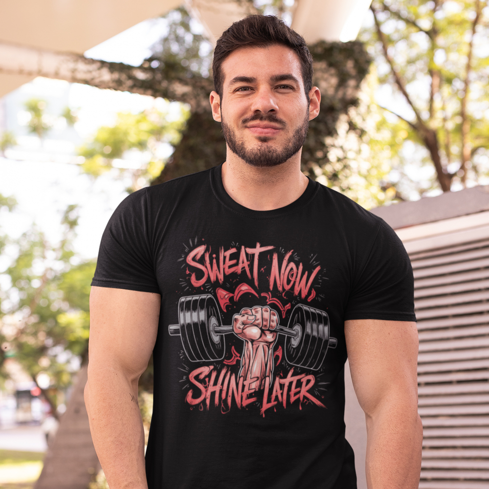 Tricou personalizat - GYM - Sweat now shine later [2]