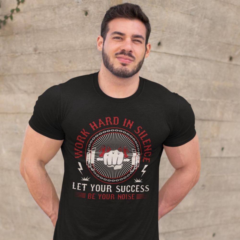 Tricou personalizat - GYM - Work in silence [1]