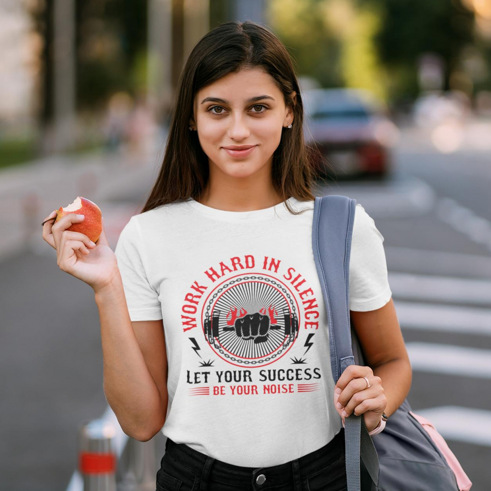 Tricou personalizat - GYM - Work in silence [2]