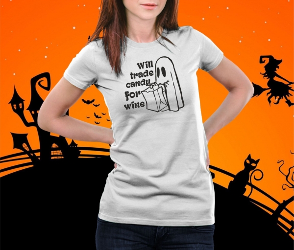 Tricou Personalizat Halloween - Candy For Wine [2]