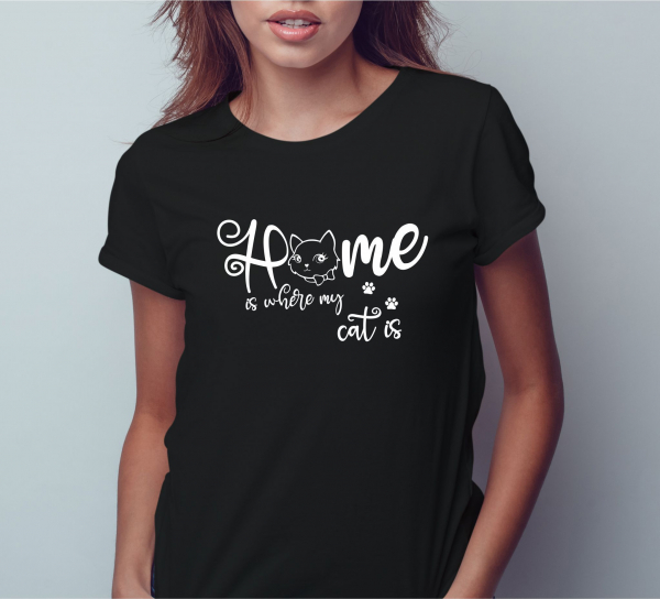 Tricou Personalizat - Home Is Where My Cat Is [2]