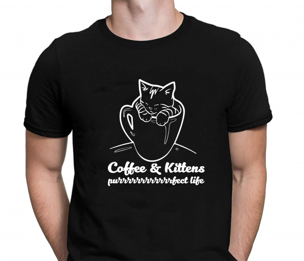 Tricou Personalizat - Coffe And Kittens Purrfect [2]