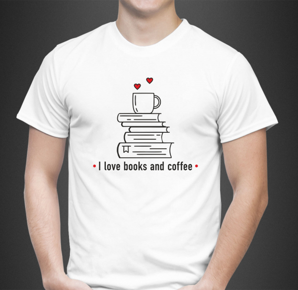 Tricou Personalizat - I Love Books And Coffee [2]