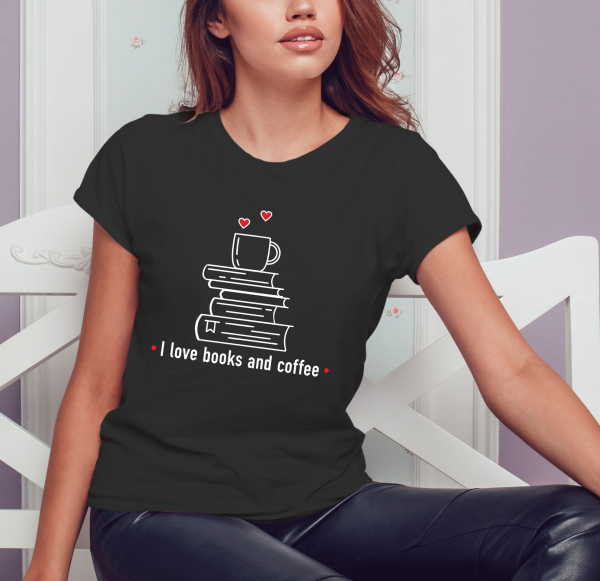 Tricou Personalizat - I Love Books And Coffee [1]