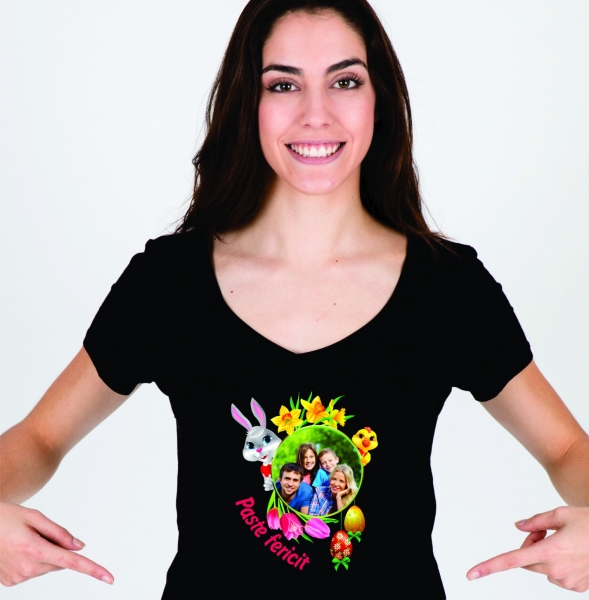 Tricou Personalizat de Paste cu Poza - Paste fericit! [2]