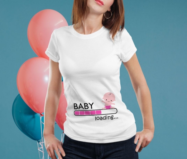 Tricou Personalizat Mamica - Baby Loading Fetita 2 [2]