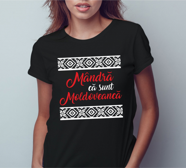 Tricou Personalizat - Mandra Ca Sunt Moldoveanca [2]