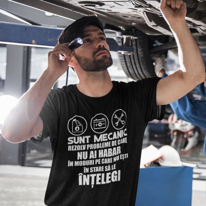 Tricou Personalizat - Mecanic Care Rezolva Probleme [2]