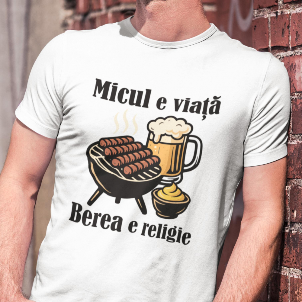 Tricou Personalizat - Micul e viata  berea e religie [2]