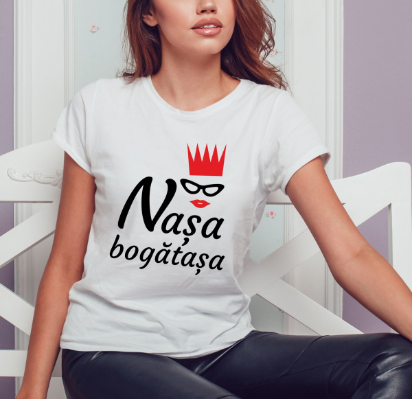 Promotie Tricou Dama XL Personalizat - Nasa Bogatasa [2]