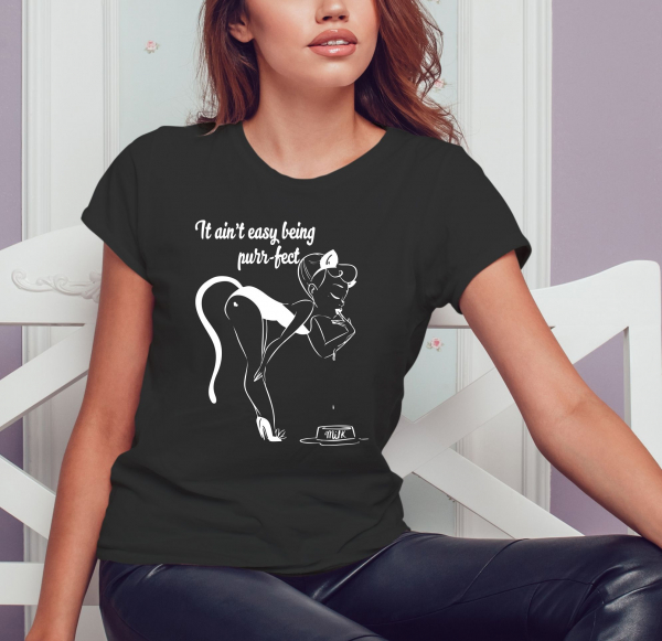 Tricou Personalizat Pisici - It Ain't Easy Being Purrfect [2]