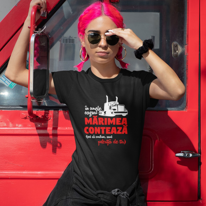 Tricou Personalizat Soferite de tir - Marimea conteaza [2]