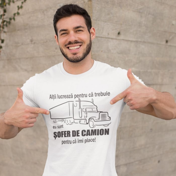 Tricou Personalizat - Sunt Sofer De Camion Pentru Ca Imi Place [1]