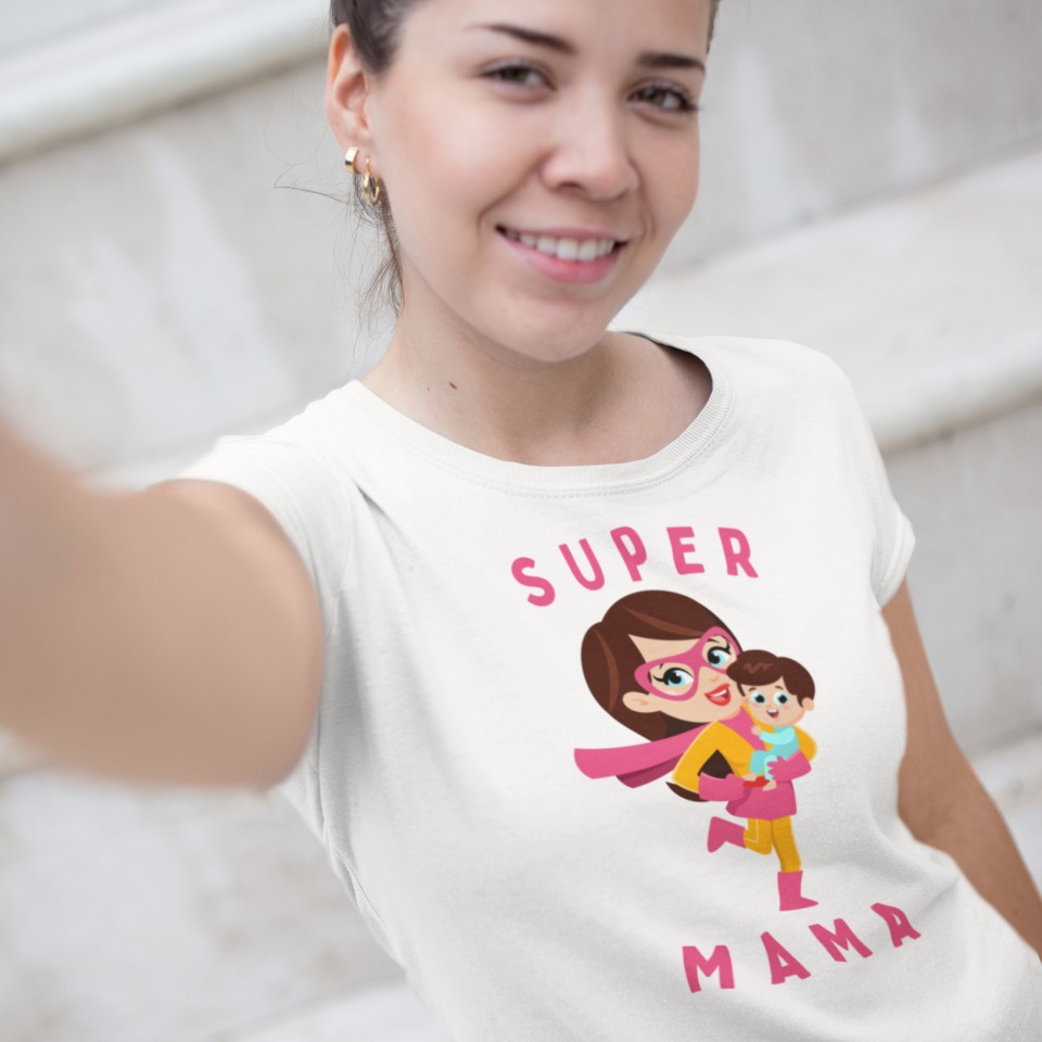 Tricou Personalizat - Super mama [2]