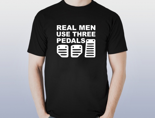 Tricou Personalizat - Real men use three pedals [2]