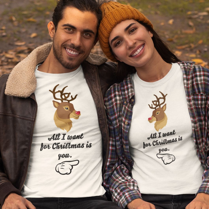 Set 2 Tricouri Cuplu Craciun - All I want for Christmas Is You   [2]